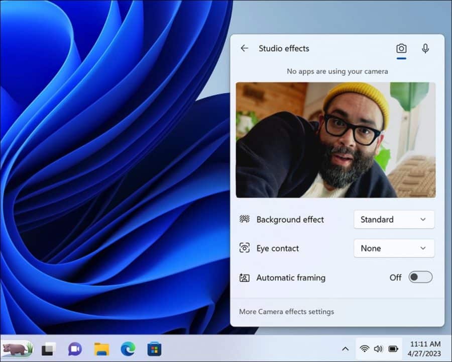 Studioeffekte in Windows 11