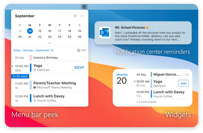 outlook menu