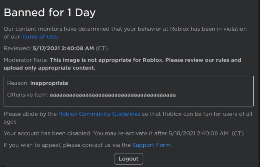 Geblokkeerd in roblox