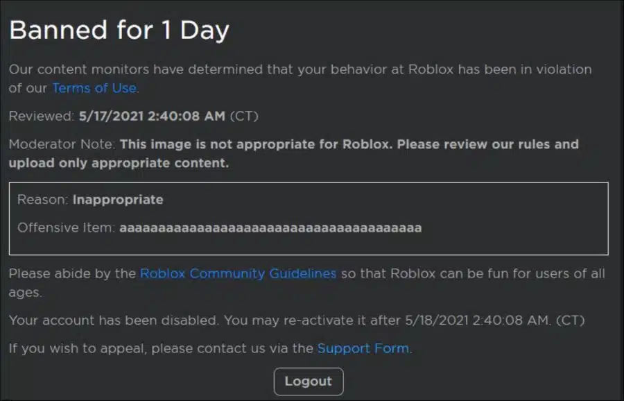 Geblokkeerd in roblox