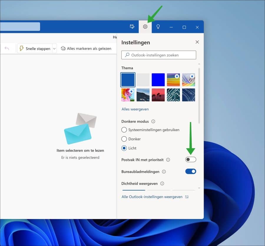 Postvak IN met prioriteit uitschakelen in Outlook