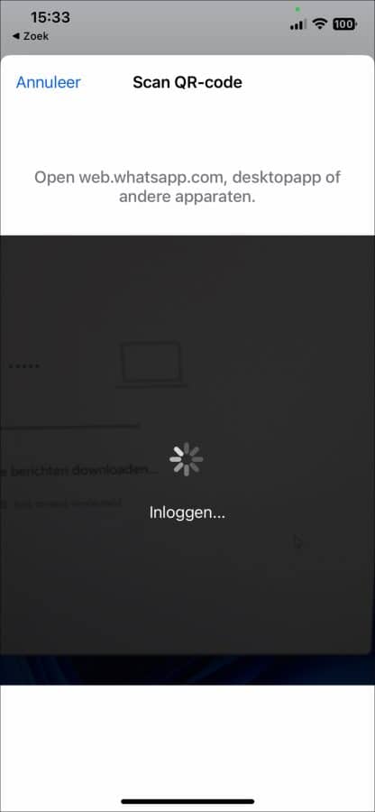 Whatsapp inloggen