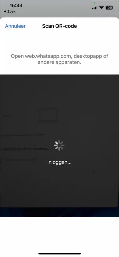 Whatsapp inloggen