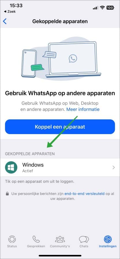 Windows 11 gekoppelde apparaten