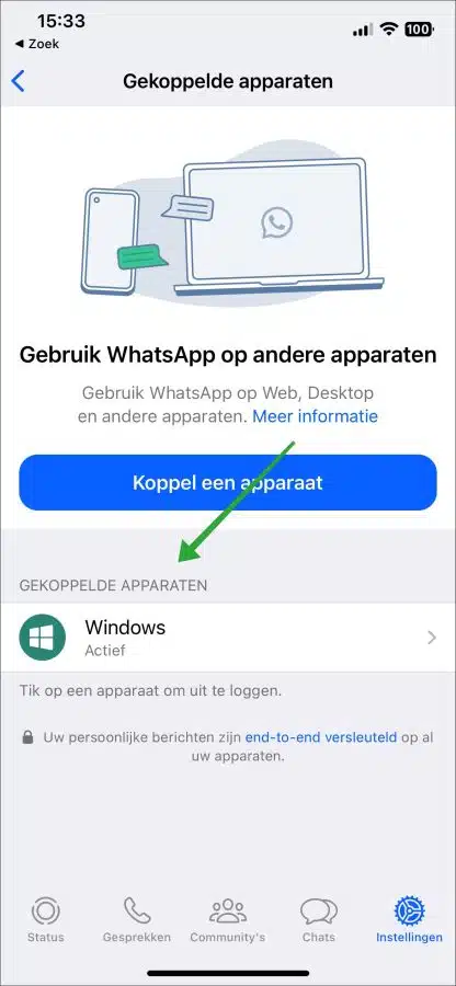 Windows 11 gekoppelde apparaten