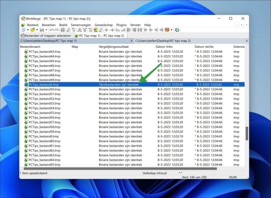 Bestanden zijn identiek