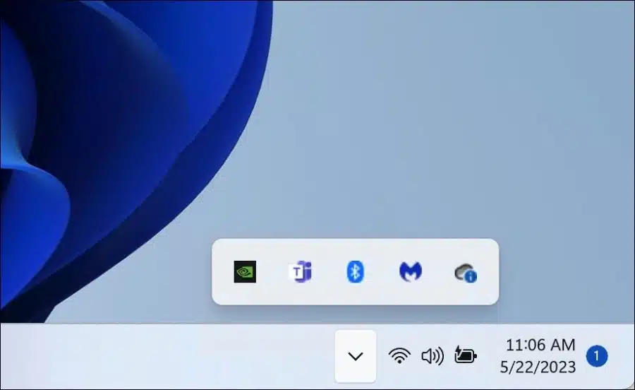Windows beveiliging pictogram mist in het systeemvak