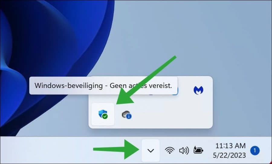 Das Windows-Sicherheitssymbol wird wieder in der Taskleiste angezeigt