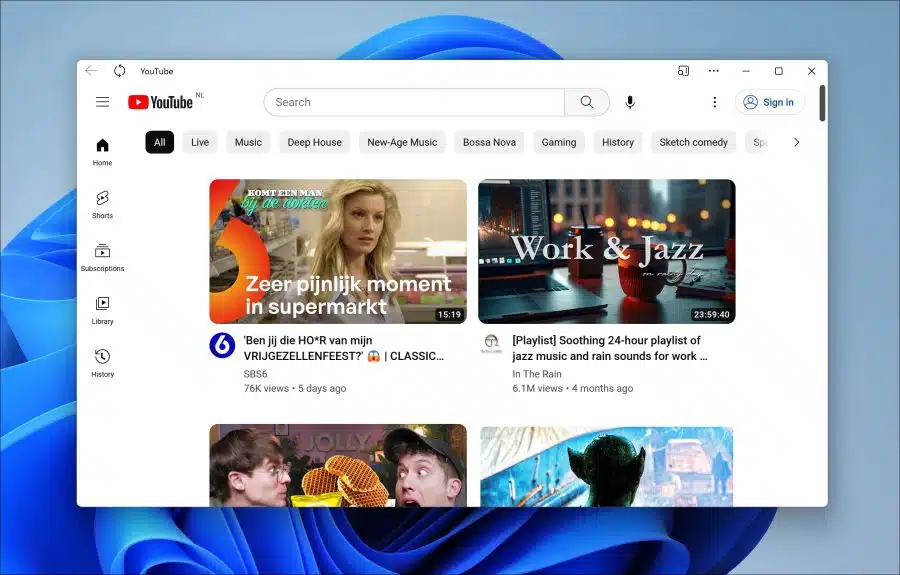 Youtube app