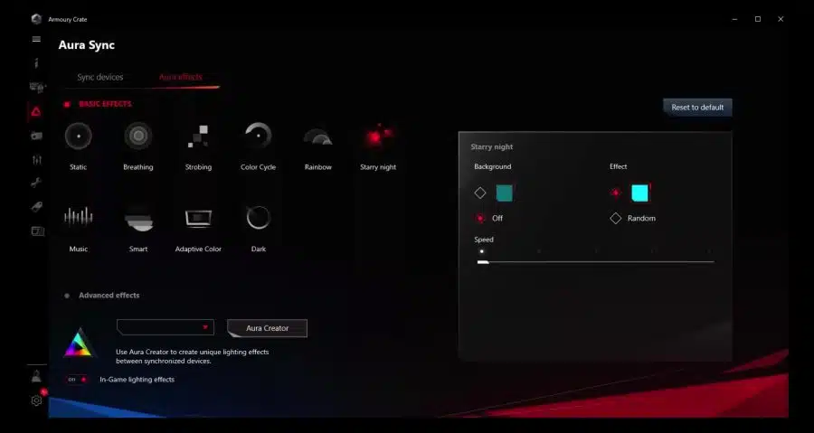 Armoury Crate aura sync