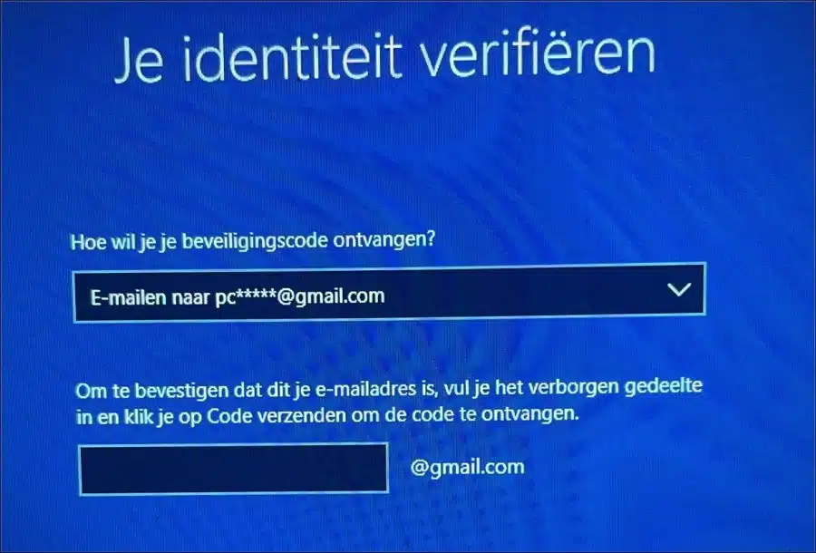 Code bevestigen op toegang te krijgen tot Microsoft-account