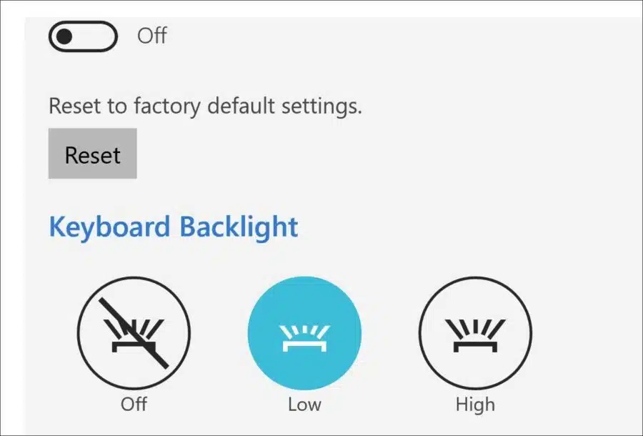 Lenovo vantage achtergrondverlichting toetsenbord