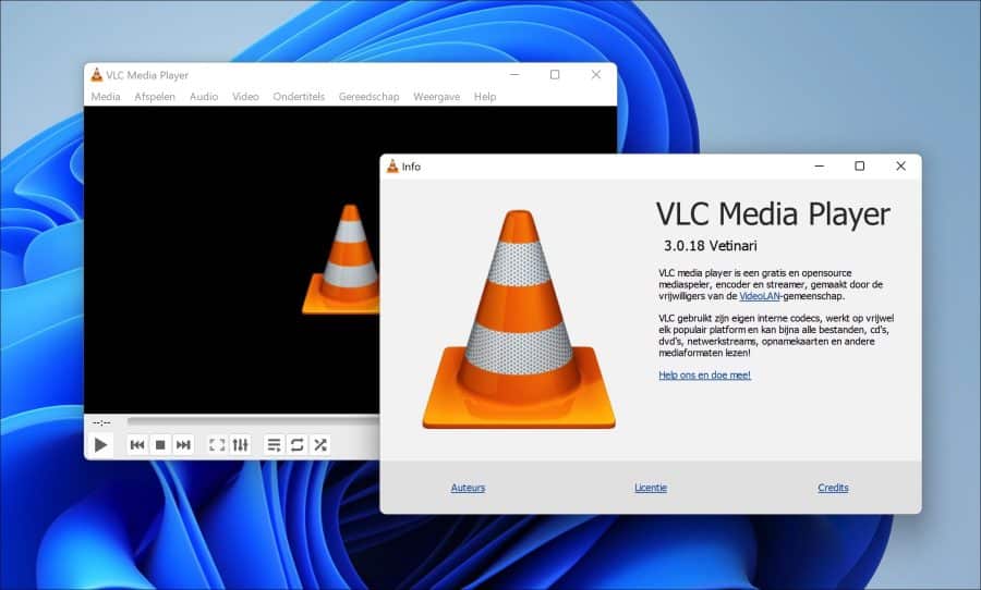 Reprodutor de mídia VLC no Windows 11