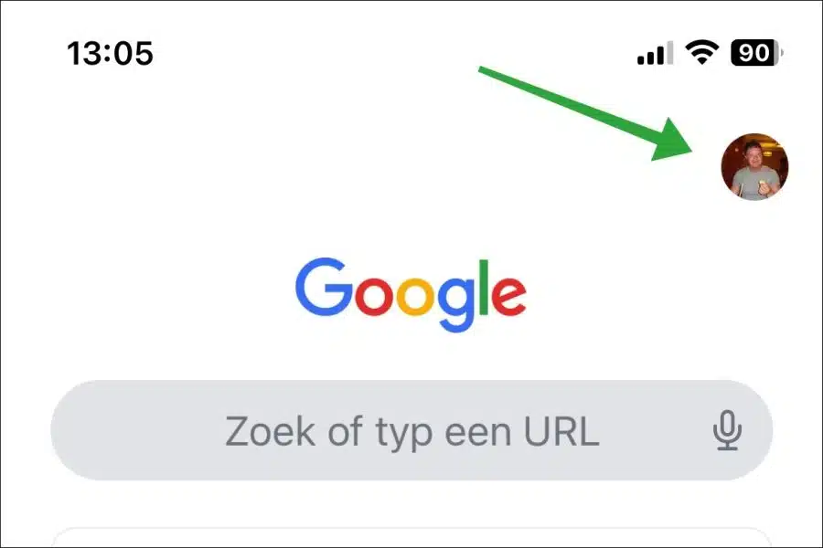 gegevens synchroniseren met Chrome op iPhone