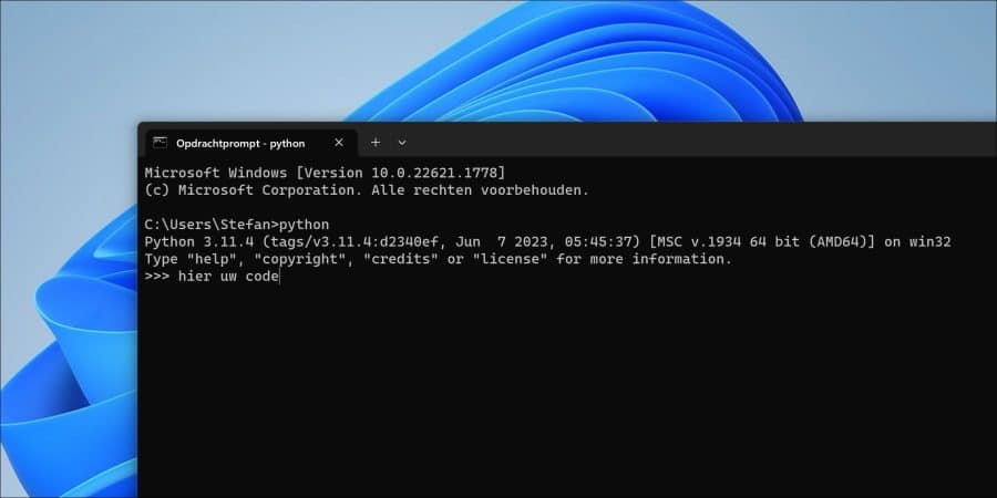 python uitvoeren