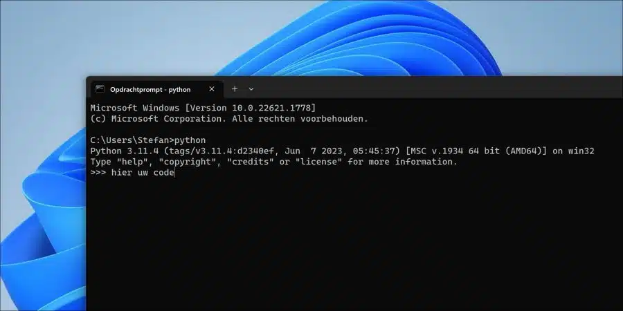 python uitvoeren