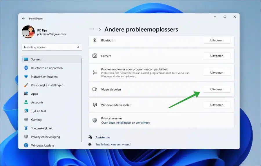toetsenbordprobleemoplosser uitvoeren