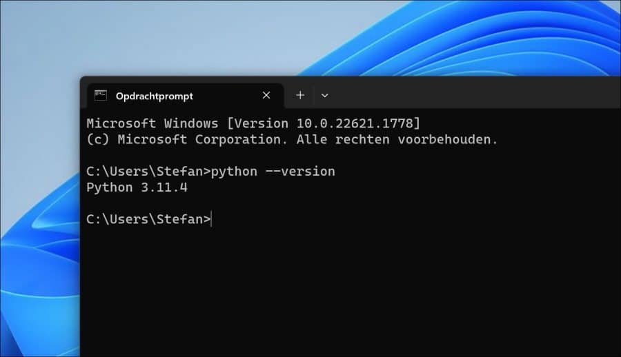 welke python versie heb ik