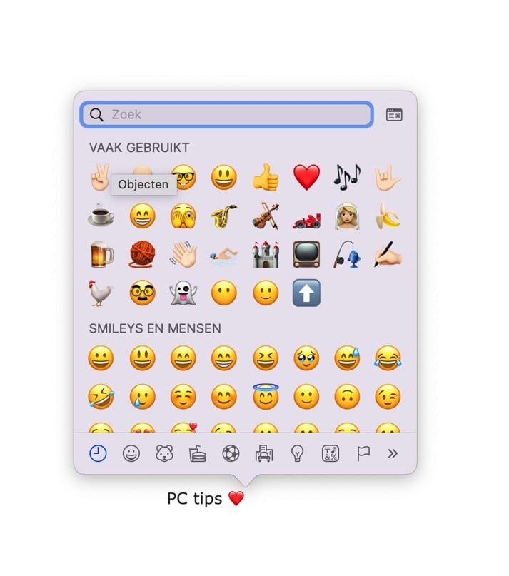 Abra Emoji em um Mac