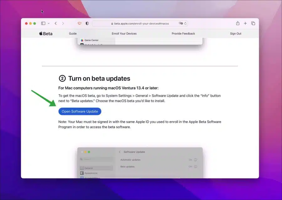 macOS Sonoma beta installeren