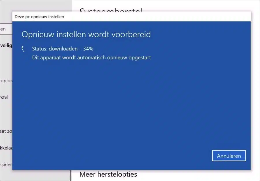 Alles wordt verwijderd en voorbereiden