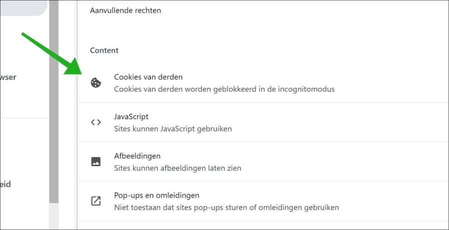 Cookies van derden