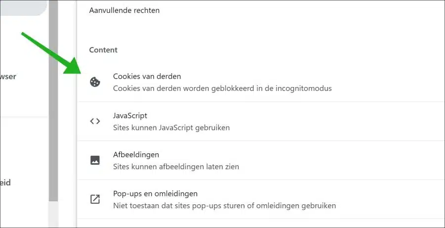 Cookies van derden