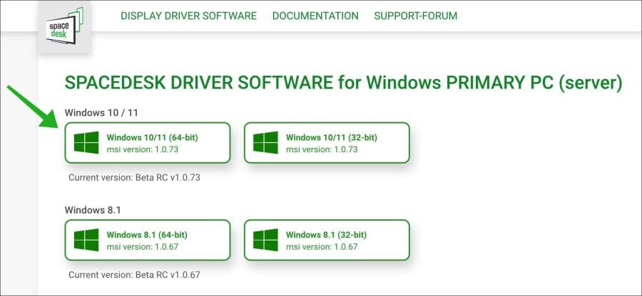 Download spacedesk voor windows 11 of 10