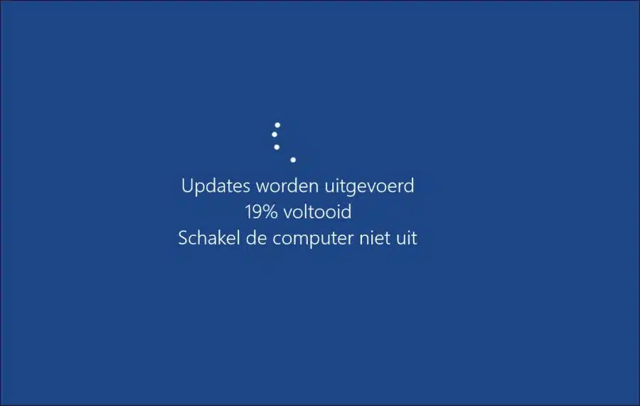 Updates worden geinstalleerd