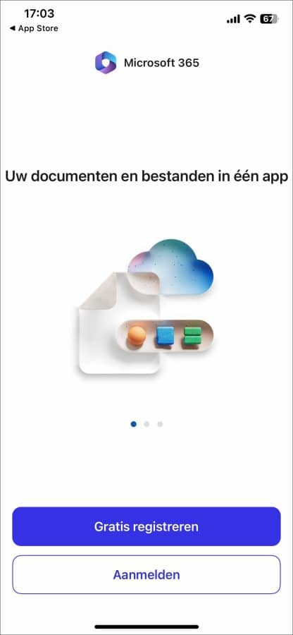 aanmelden ios app