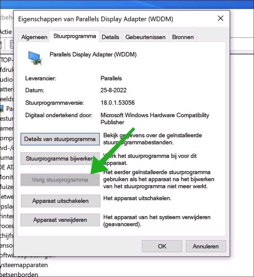 vorig stuurprogramma
