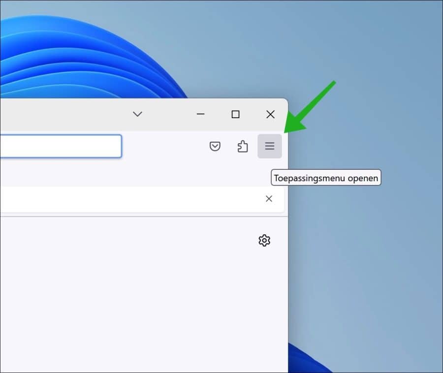 Firefox menu