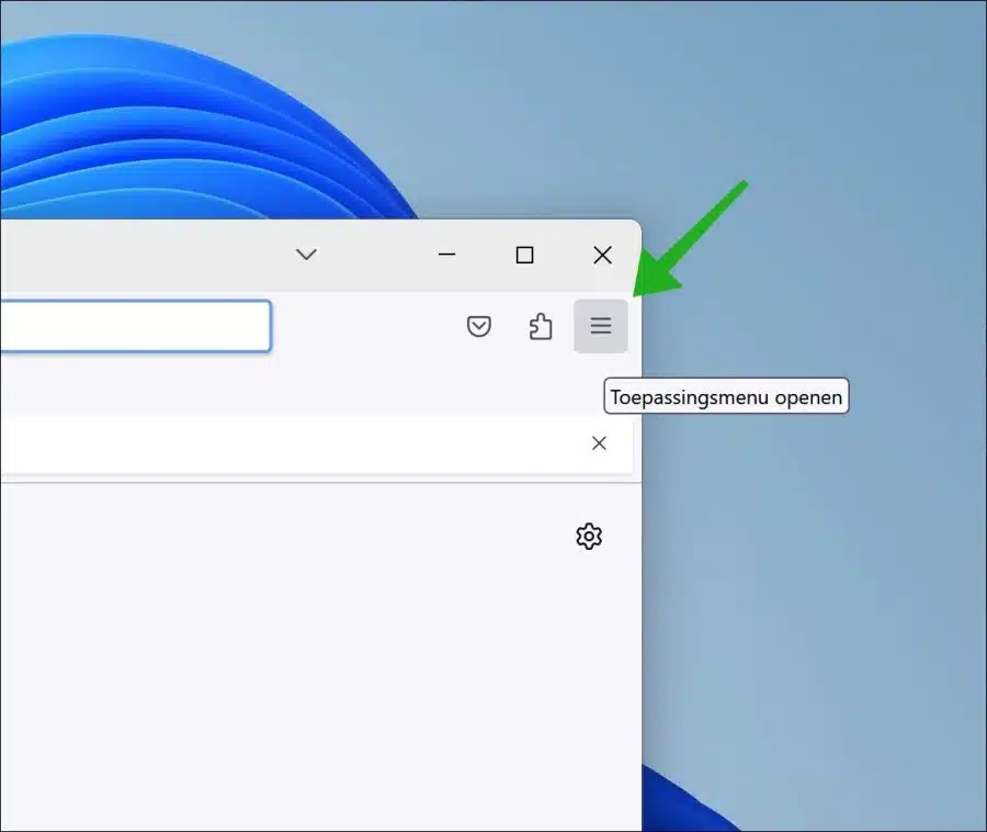 Firefox menu