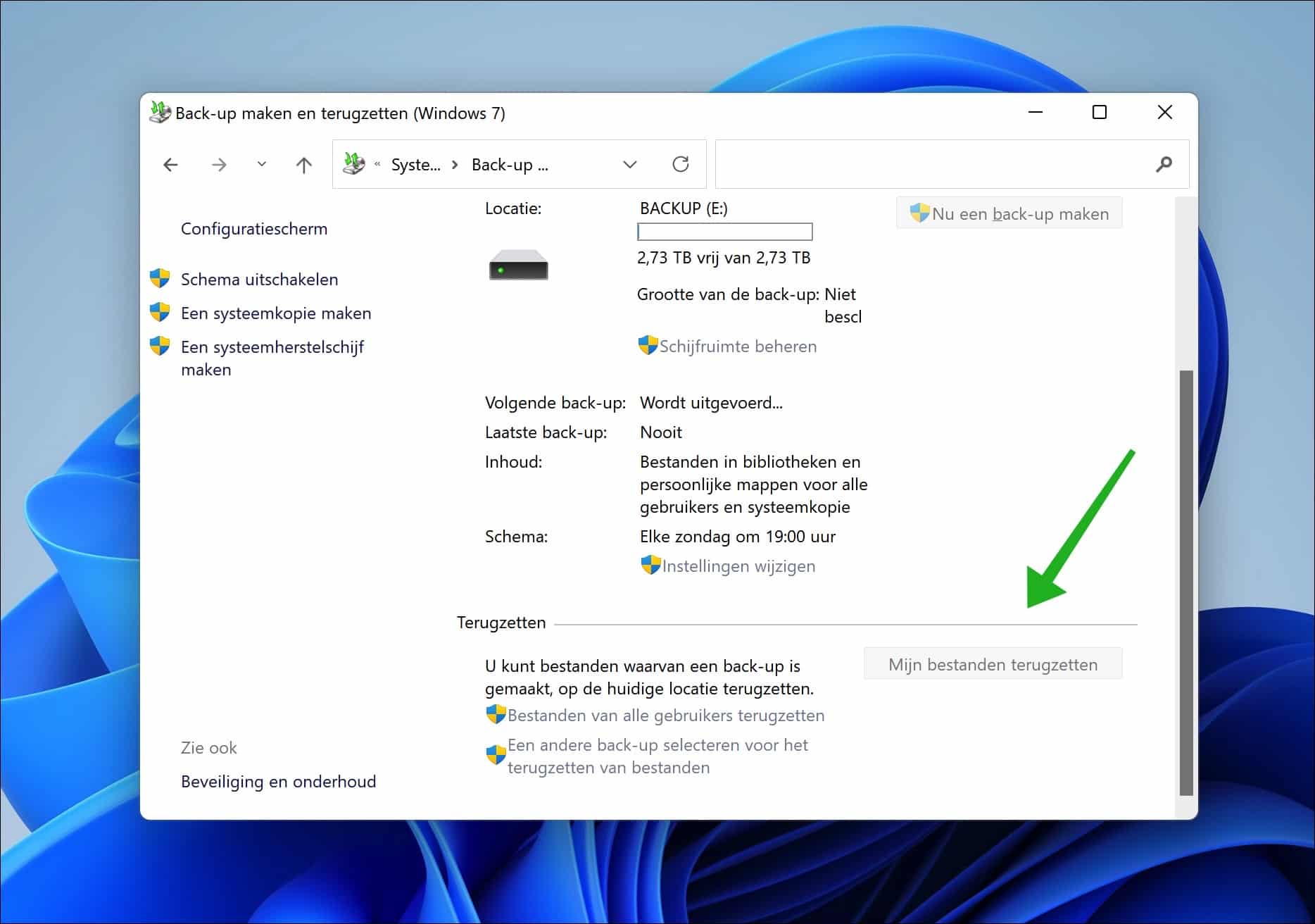 Windows 11 back-up maken naar Externe Harde Schijf (GIDS)