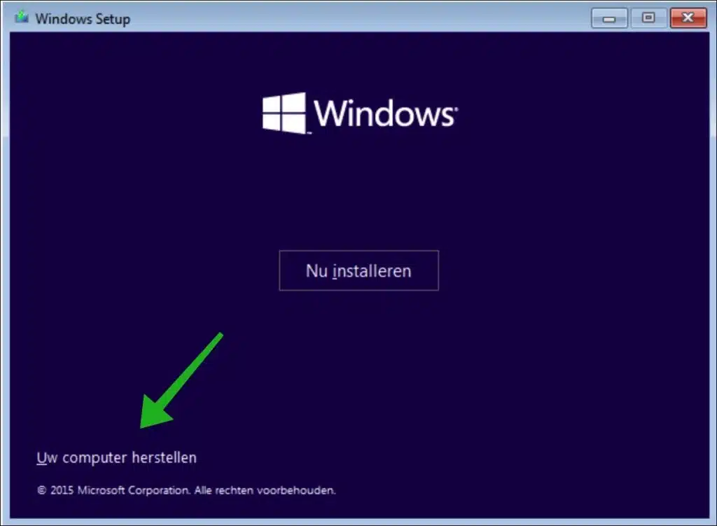 Uw computer herstellen