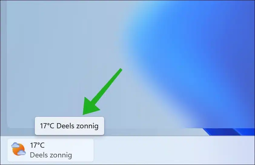 Widgets openen in Windows 11
