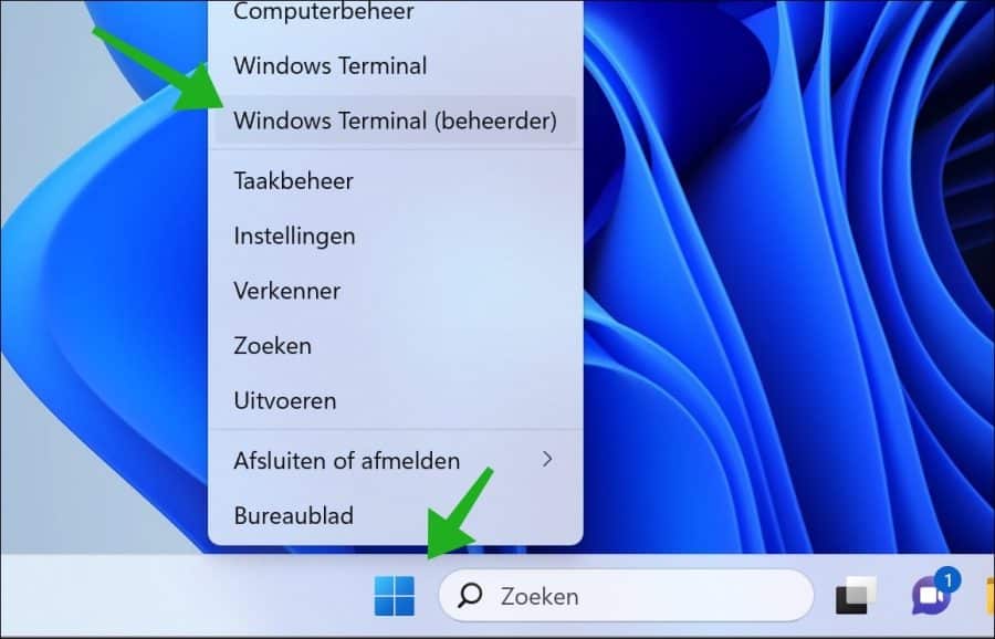 Windows Terminal openen