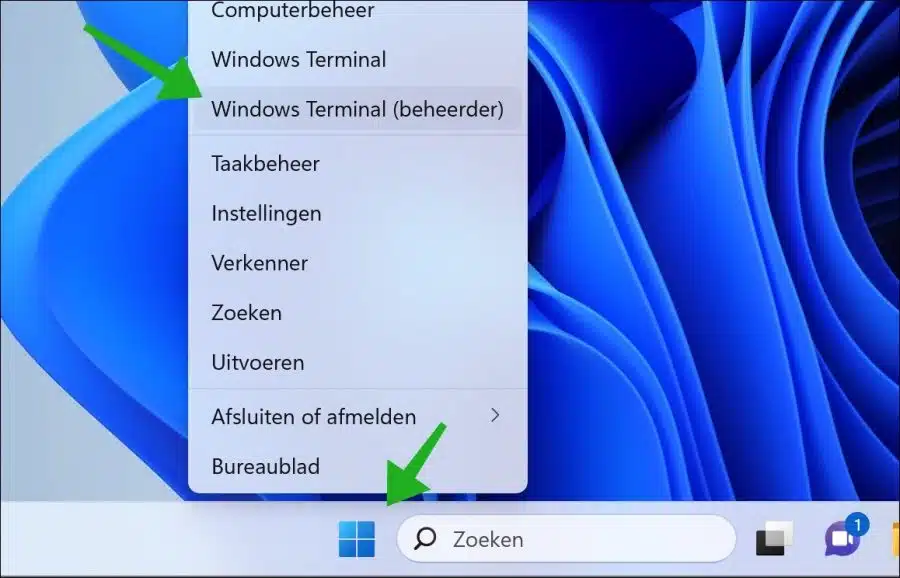 Windows Terminal openen