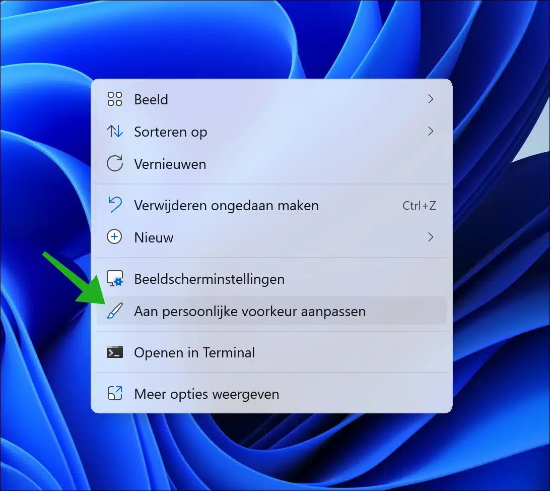 aan persoonlijke voorkeuren aanpassen