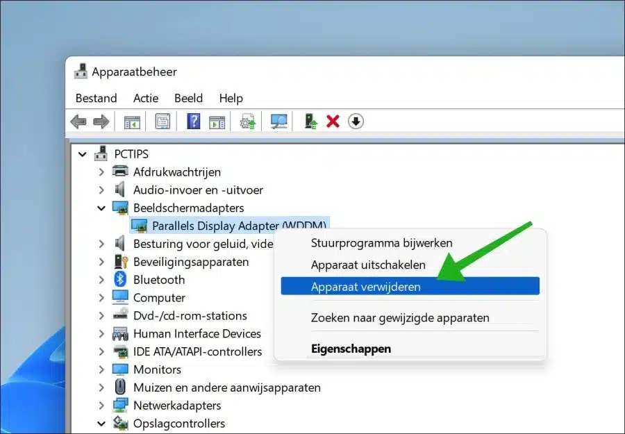 apparaat verwijderen apparaatbeheer