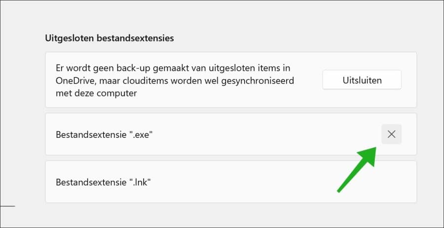 bestandstype toestaan voor synchronisatie