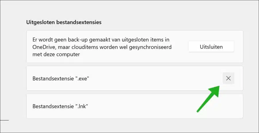 bestandstype toestaan voor synchronisatie