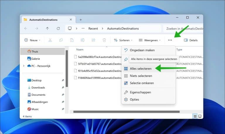 Snelle toegang in de Windows Verkenner resetten (gids)