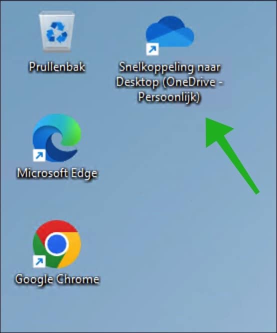 Snelkoppeling naar Desktop (OneDrive - Persoonlijk)