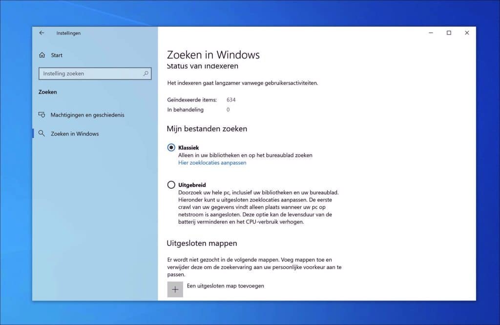 Zoeken in Windows