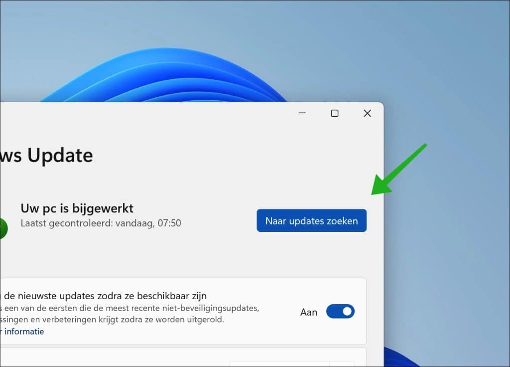 naar updates zoeken