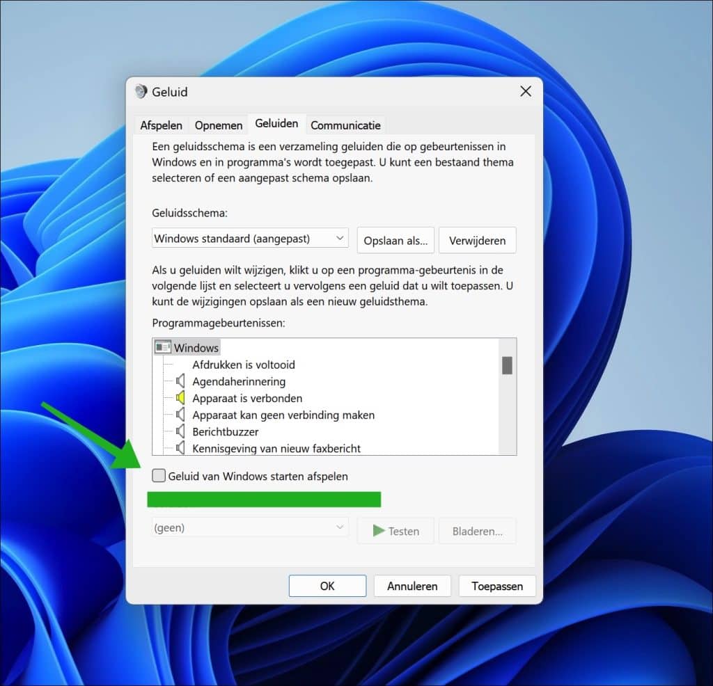 Désactivez le son de démarrage de Windows 11