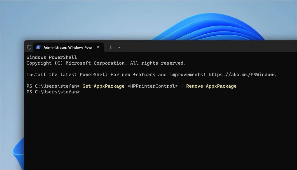 HP Smart verwijderen via PowerShell