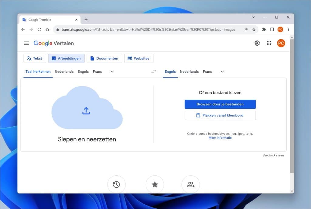Tekst uit afbeelding vertalen met google translate