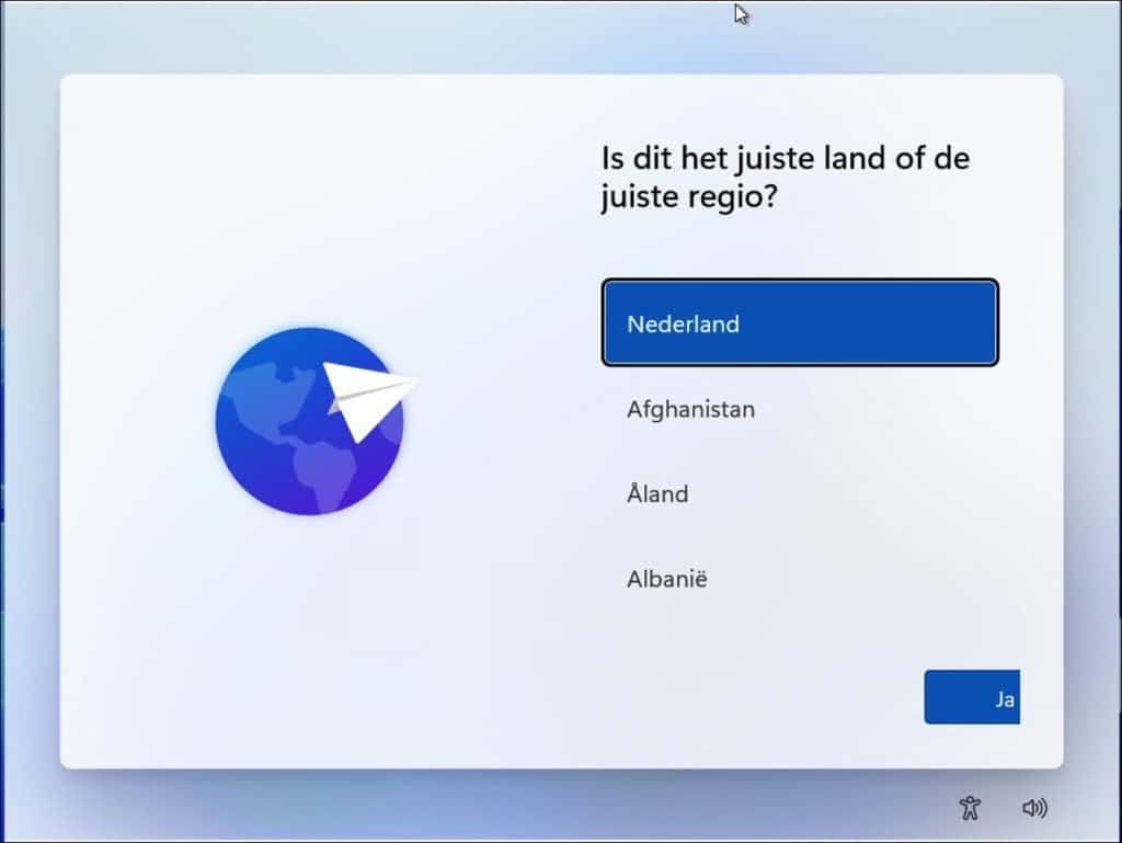 OOBE Windows installatie